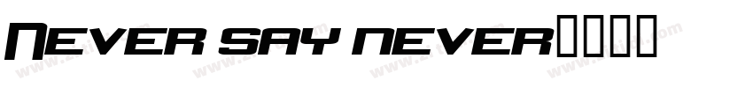 Never say never字体转换